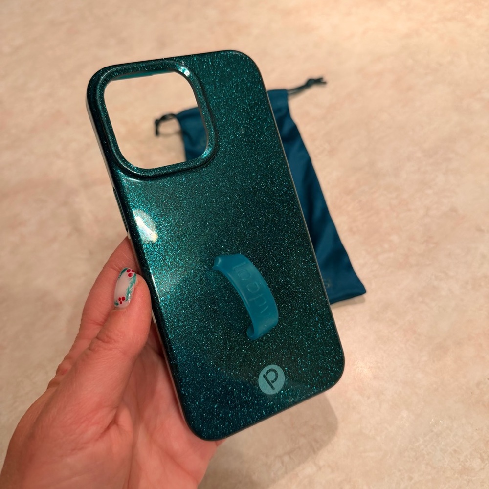 Emerald Sparkle iPhone 15 Pro Max Case - Picture 2 of 8
